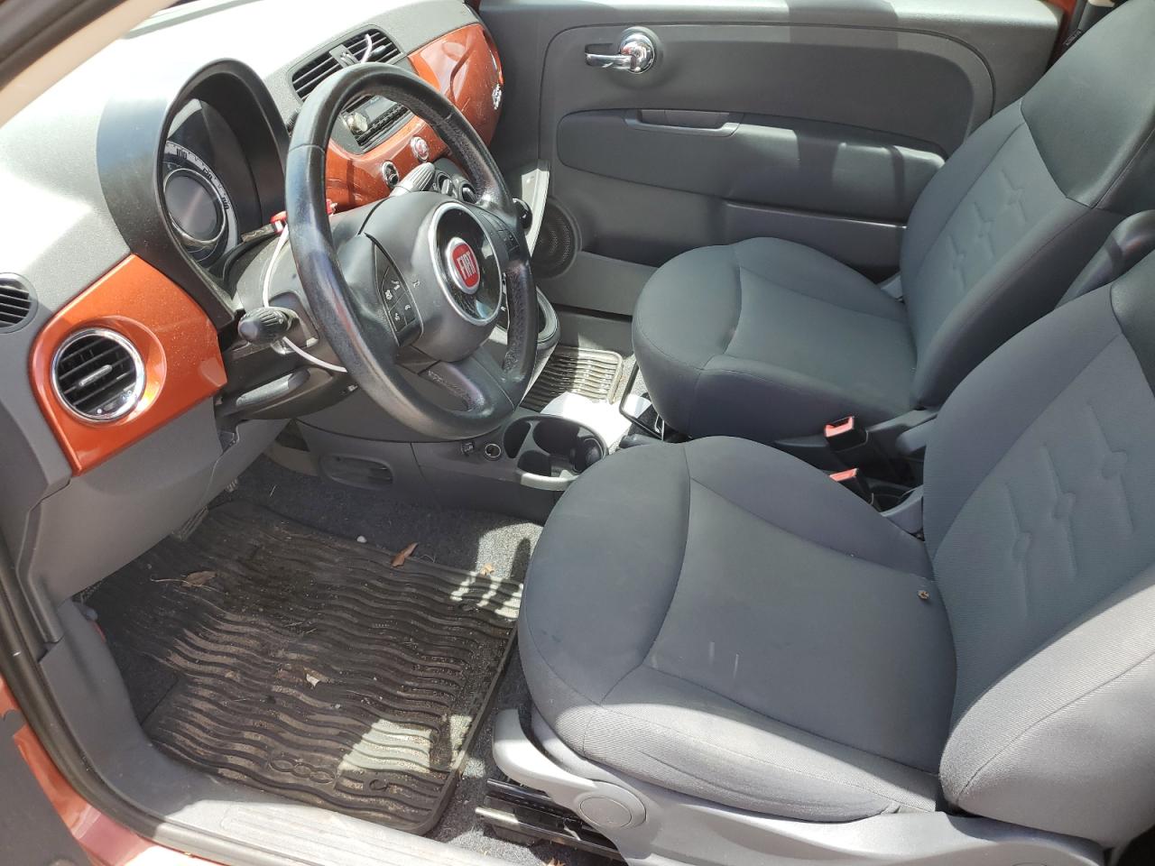 2013 Fiat 500 VIN 3C3CFFAR9DT562911 Copart auction photo, water/flood damage thumbnail 7