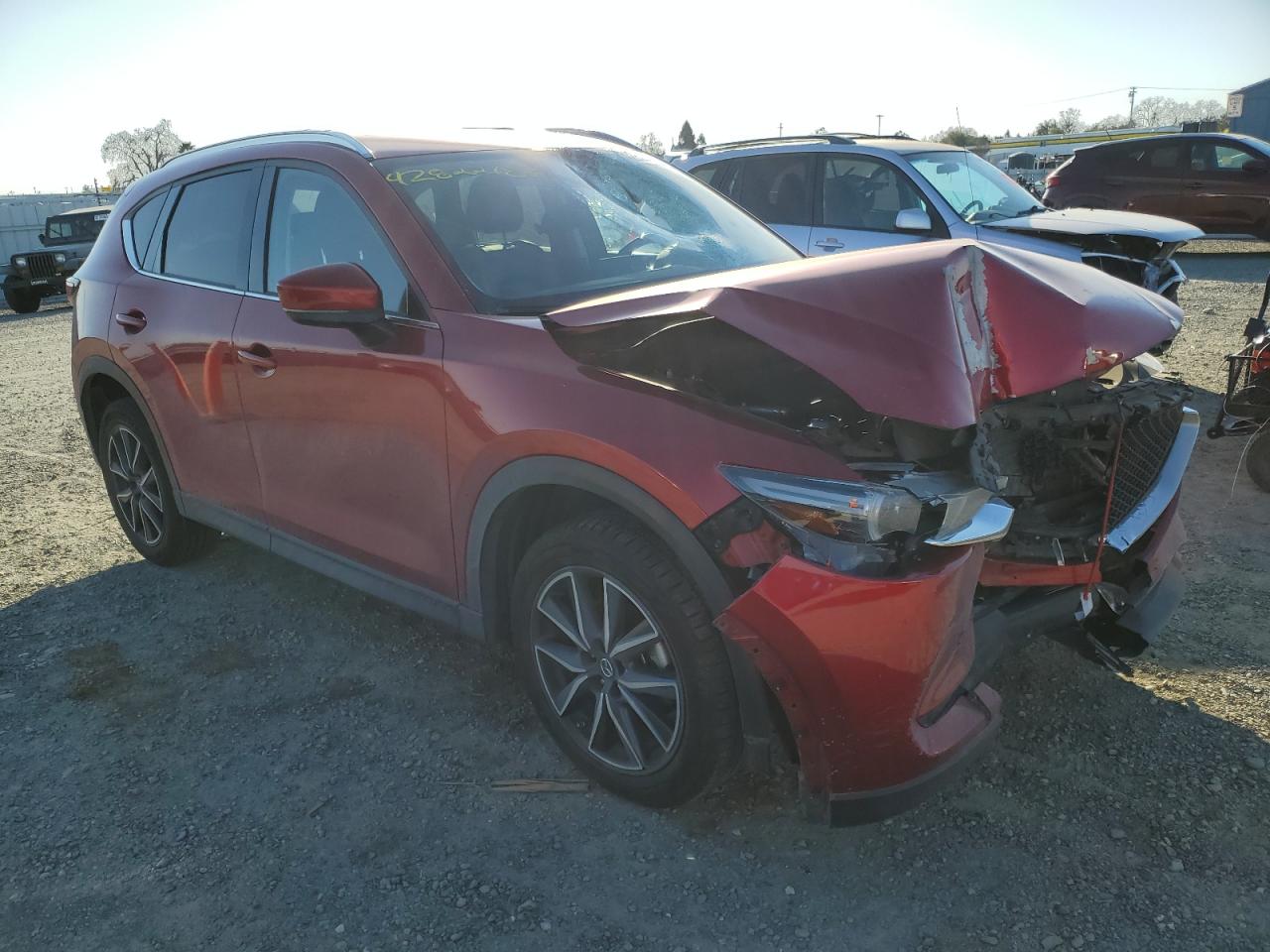 2017 Mazda CX-5 VIN JM3KFBDL2H0203644 Copart auction photo, front end / side damage thumbnail 4