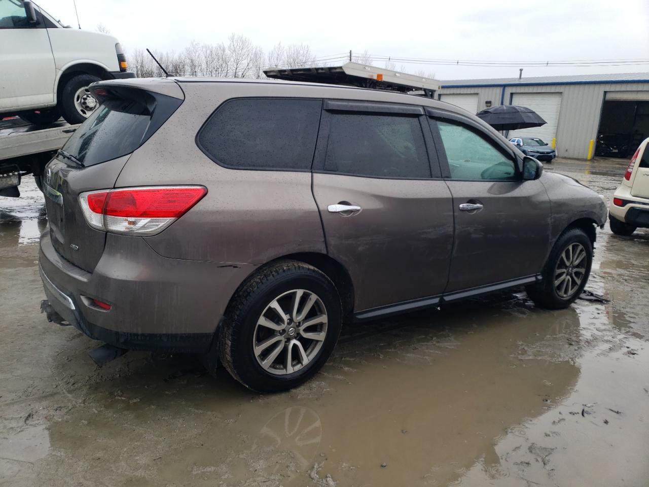 2013 Nissan Pathfinder VIN 5N1AR2MM2DC664898 Copart auction photo, front end / side damage thumbnail 3