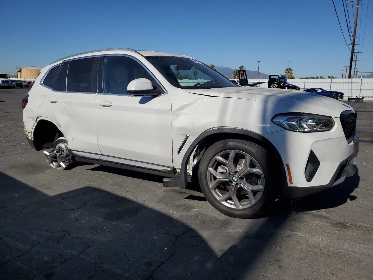 2022 BMW X3 VIN 5UX43DP04N9J44674 Copart auction photo, side damage thumbnail 4