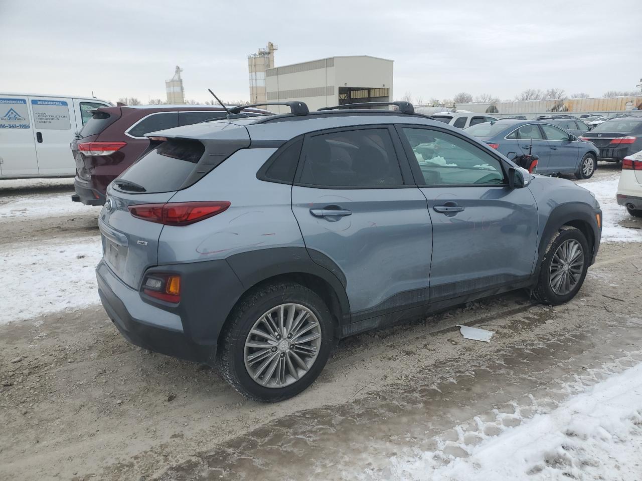 2019 Hyundai Kona VIN KM8K2CAA3KU207484 Copart auction photo, all over damage thumbnail 3