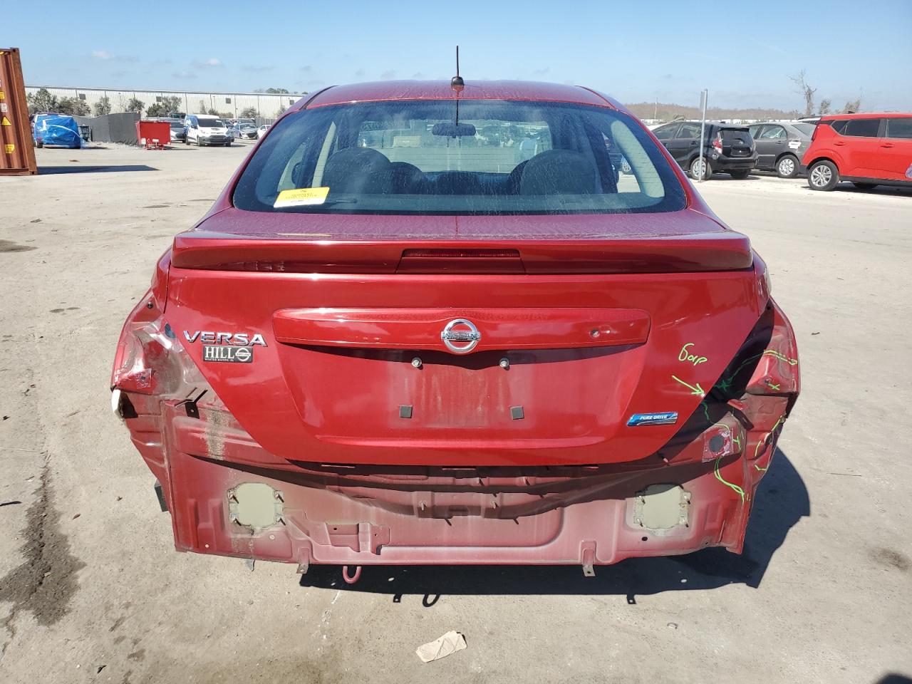 2015 Nissan Versa VIN 3N1CN7AP9FL939052 Copart auction photo, rear end damage thumbnail 6