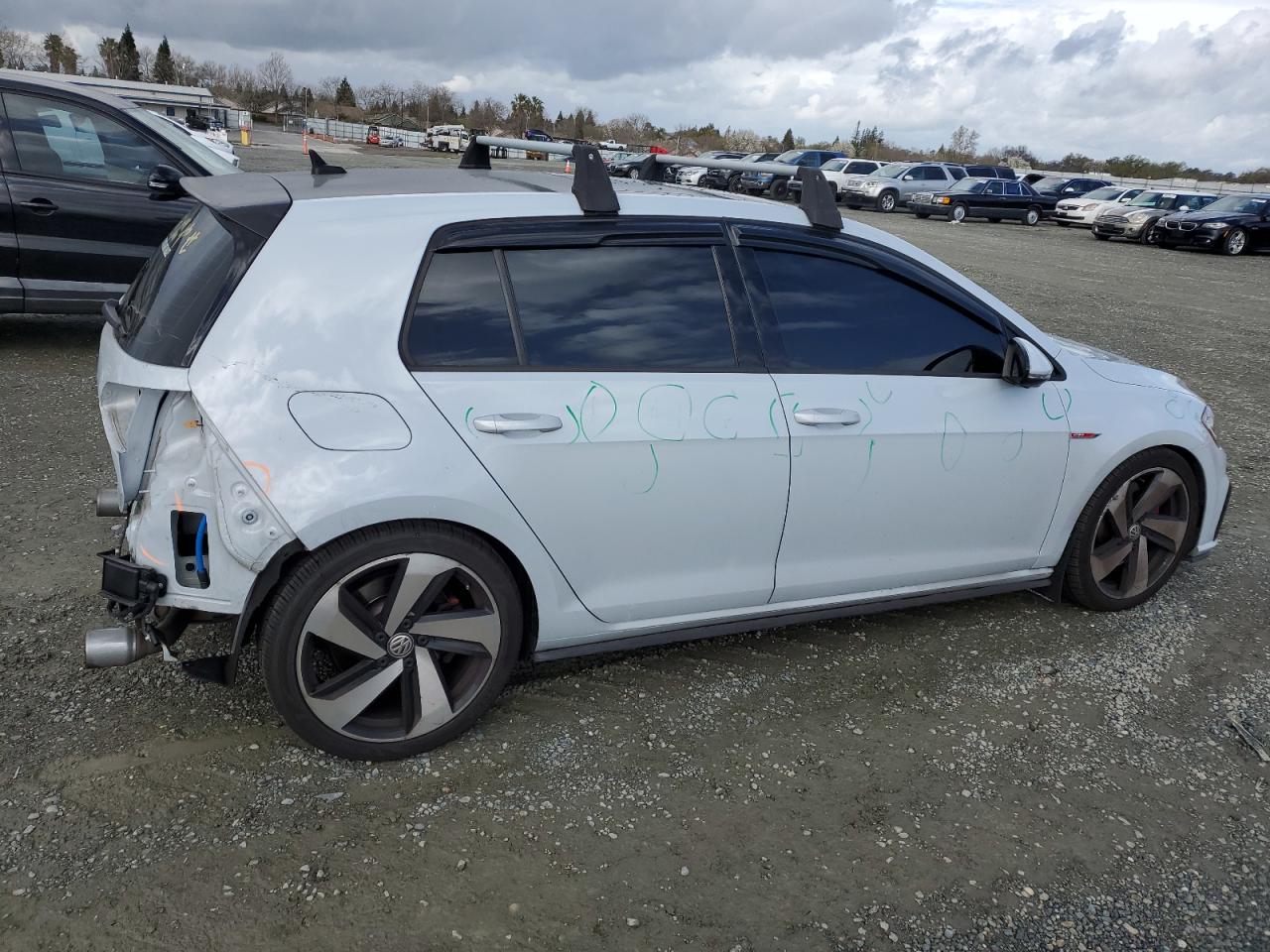 2019 Volkswagen GTI VIN 3VW5T7AU4KM030347 Copart auction photo, rear end damage thumbnail 3