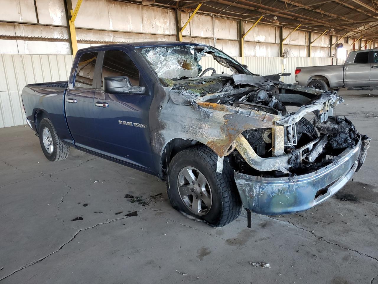 2011 Dodge RAM VIN 1D7RB1GT5BS688534 Copart auction photo, front end / burn - engine damage thumbnail 4