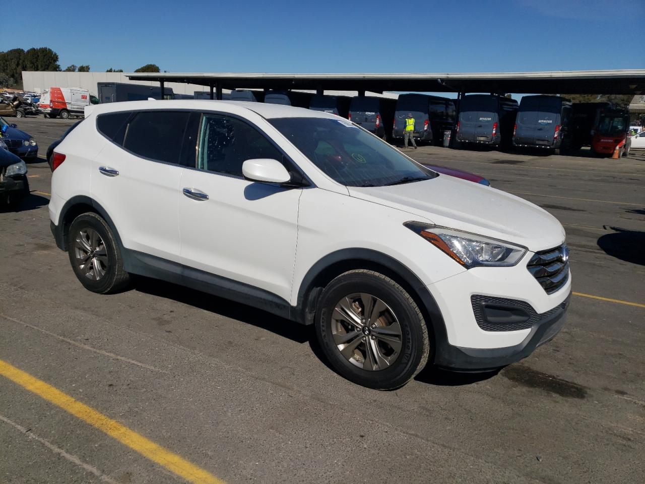 2016 Hyundai Santa Fe VIN 5XYZTDLB7GG361295 Copart auction photo, vandalism damage thumbnail 4