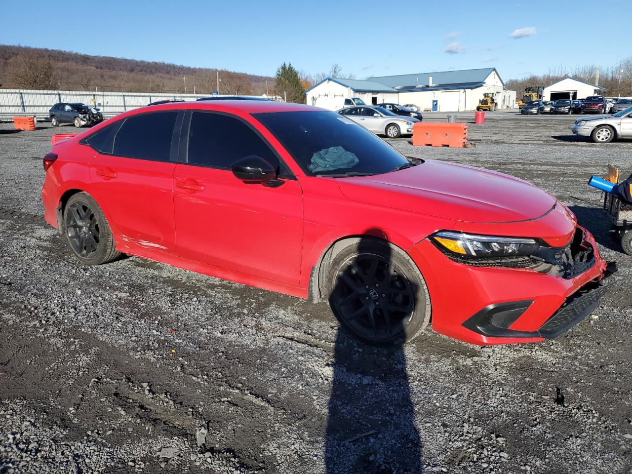 2022 Honda Civic VIN 2HGFE2F56NH536319 Copart auction photo, front end / side damage thumbnail 4