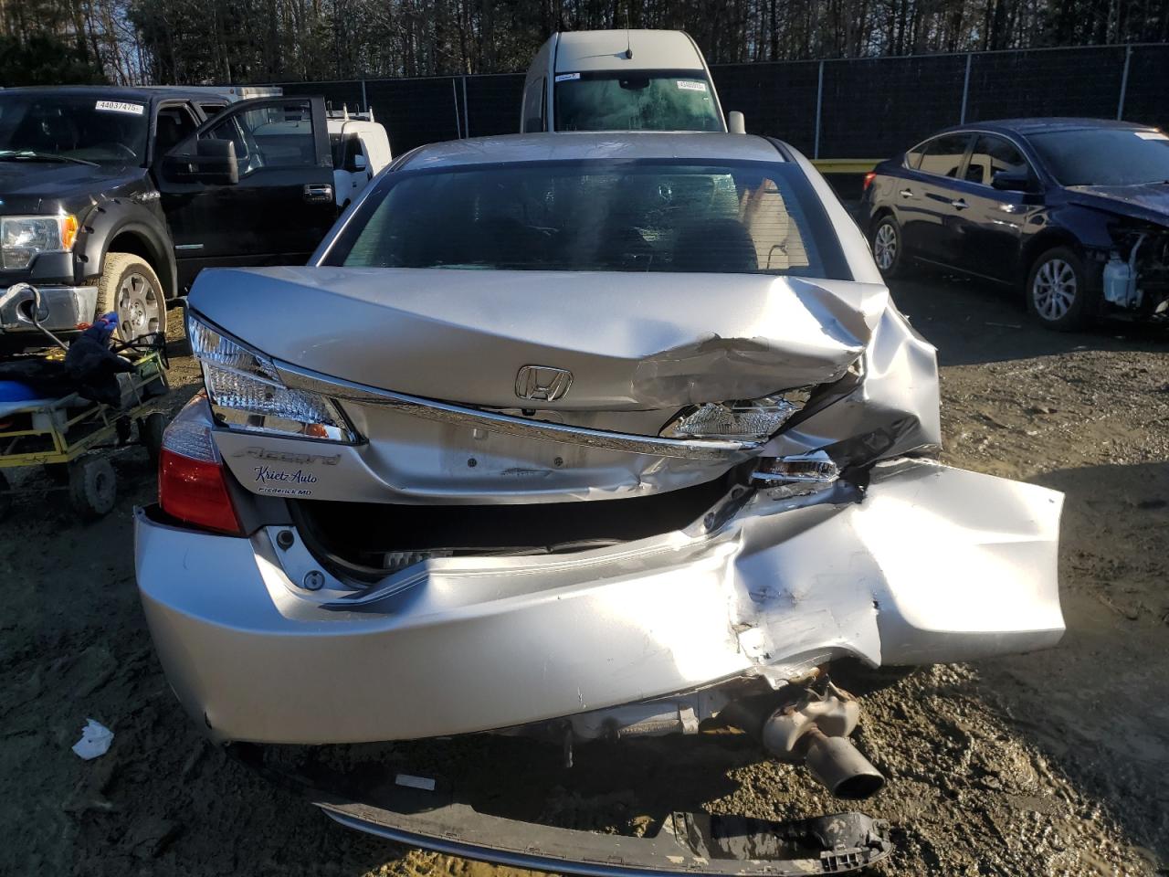 2013 Honda Accord VIN 1HGCR2F35DA121639 Copart auction photo, rear end / side damage thumbnail 6