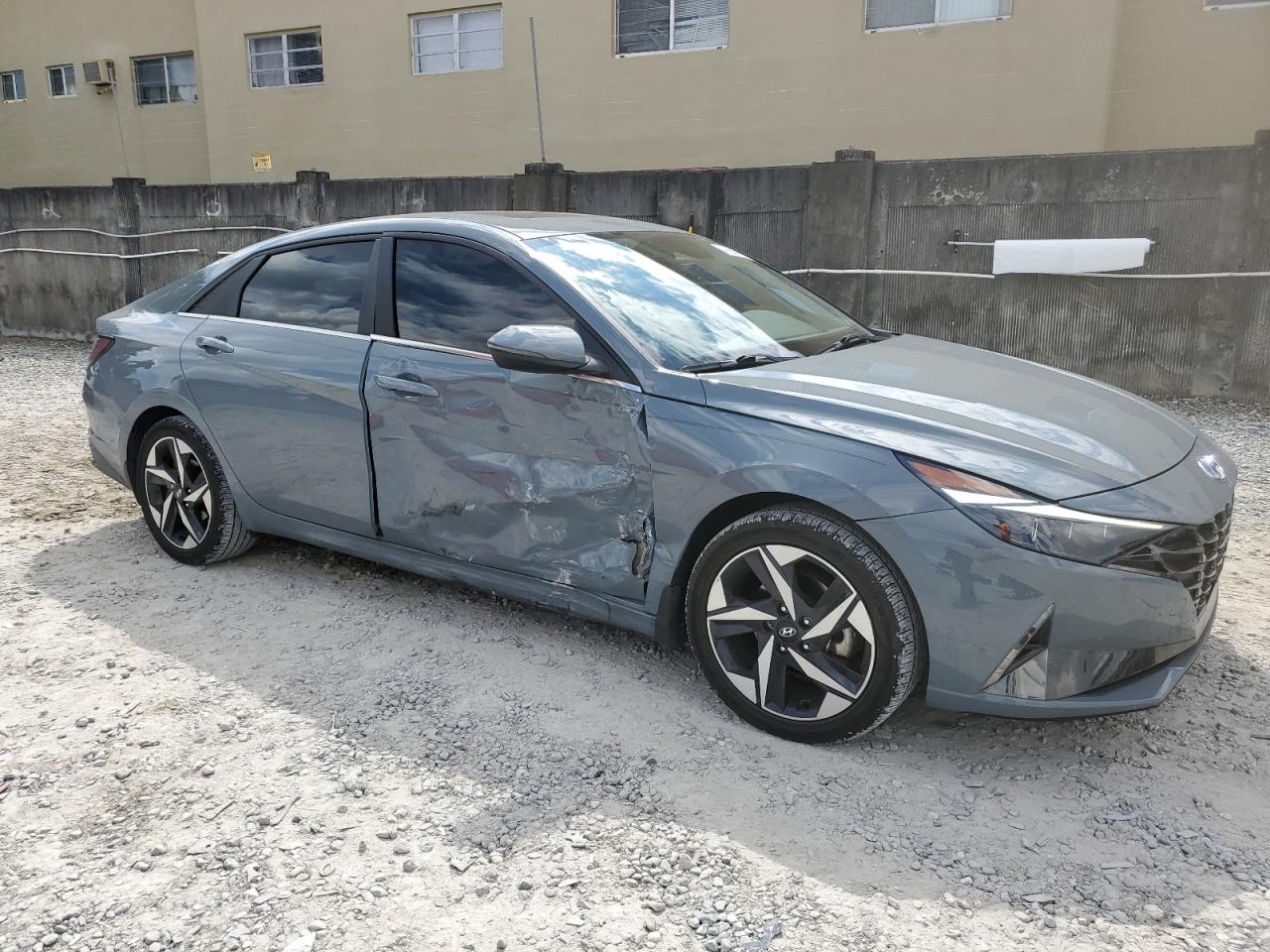 2022 Hyundai Elantra VIN KMHLN4AJ9NU030686 Copart auction photo, side damage thumbnail 4