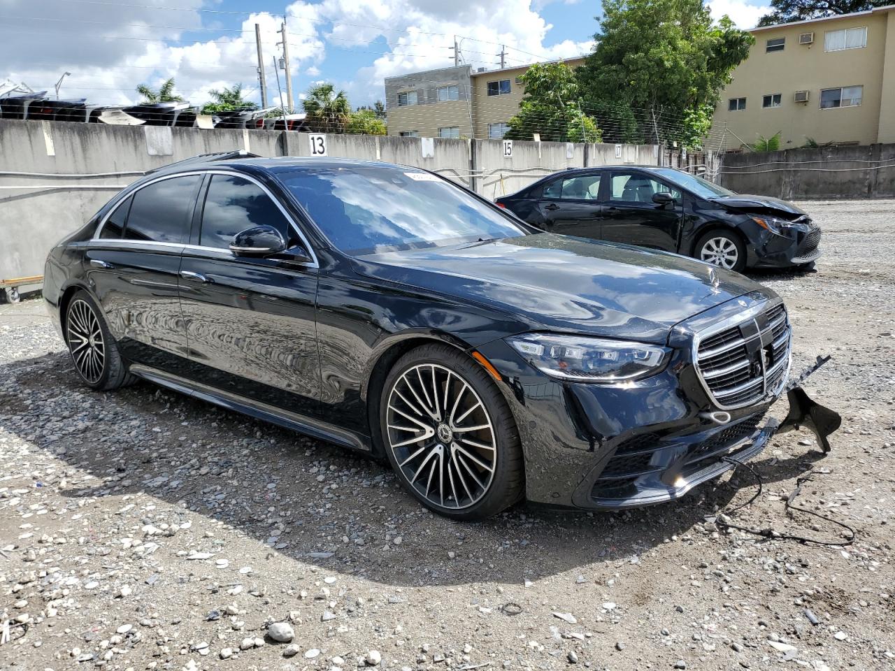 2022 Mercedes-Benz S-klasse VIN W1K6G6DB0NA148063 Copart auction photo, front end / minor dent/scratches damage thumbnail 4