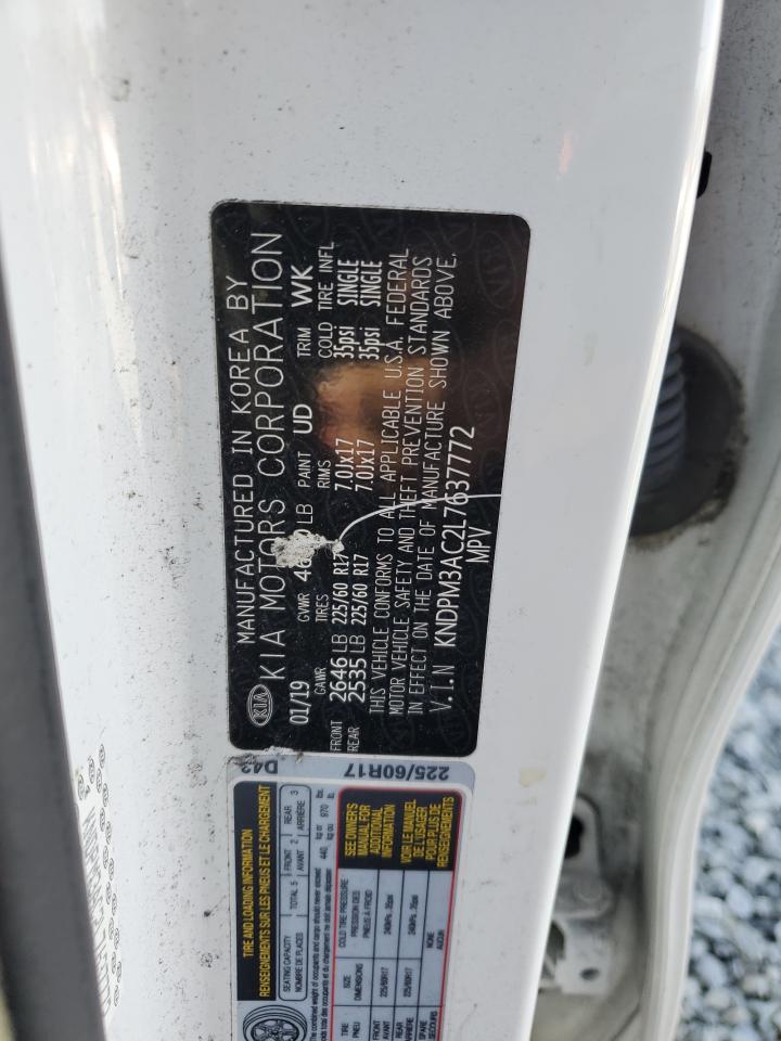 2020 KIA Sportage VIN KNDPM3AC2L7637772 Copart auction photo, vandalism damage thumbnail 13
