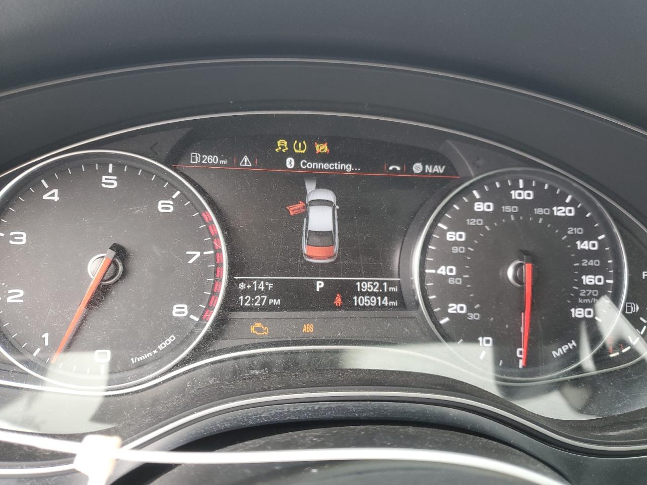 2014 Audi A6 VIN WAUFGAFCXEN045757 Copart auction photo, front end damage thumbnail 9