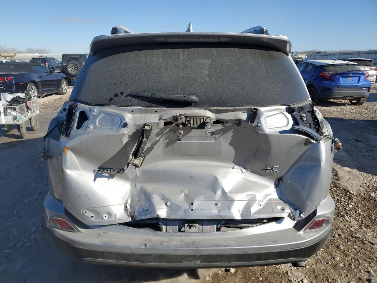2016 Toyota RAV 4 VIN 2T3BFREV3GW433673 Copart auction photo, rear end damage thumbnail 6