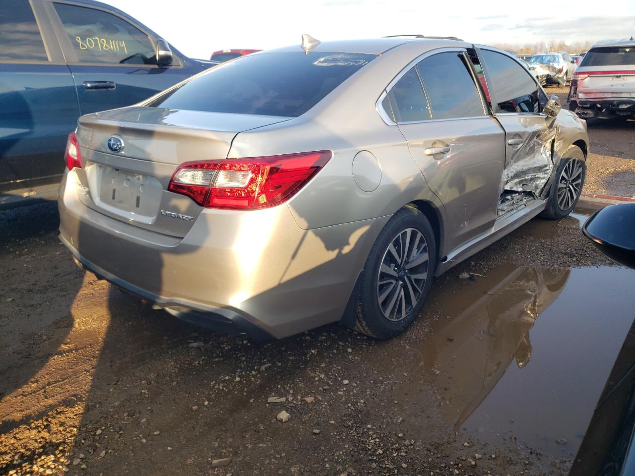 2018 Subaru Legacy VIN 4S3BNAH68J3032414 Copart auction photo, side damage thumbnail 3