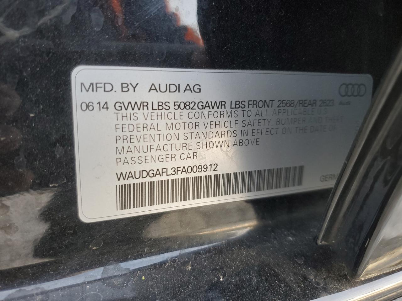 2015 Audi RS4 VIN WAUDGAFL3FA009912 Copart auction photo, front end damage thumbnail 15