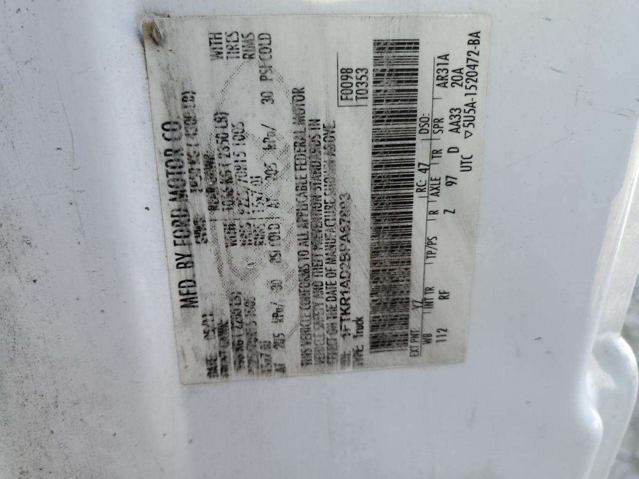 2011 Ford Ranger VIN 1FTKR1AD2BP9S7893 Copart auction photo, front end damage thumbnail 12