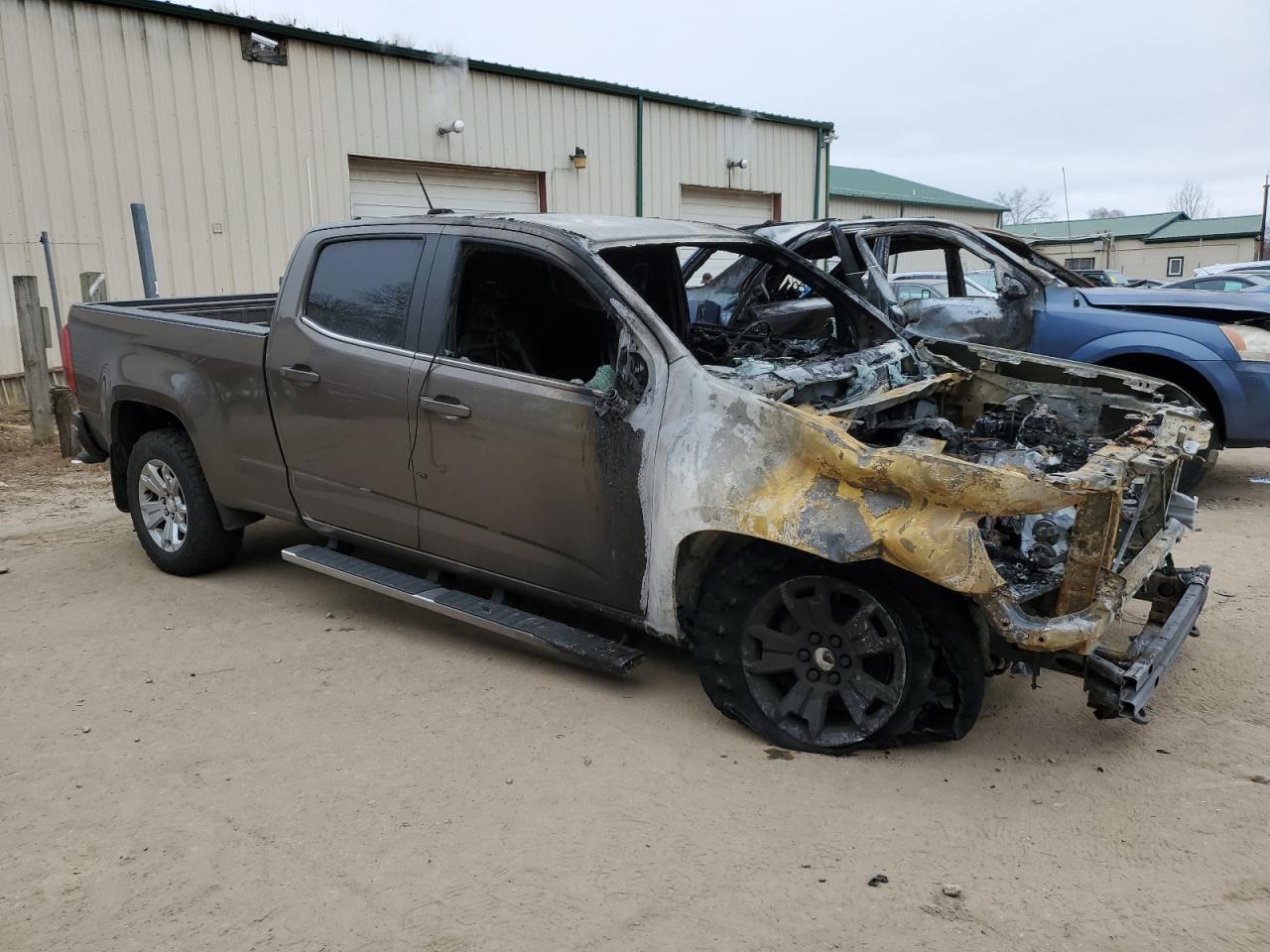 2015 Chevrolet Colorado VIN 1GCGTBE31F1210999 Copart auction photo, burn - engine / burn - interior damage thumbnail 4