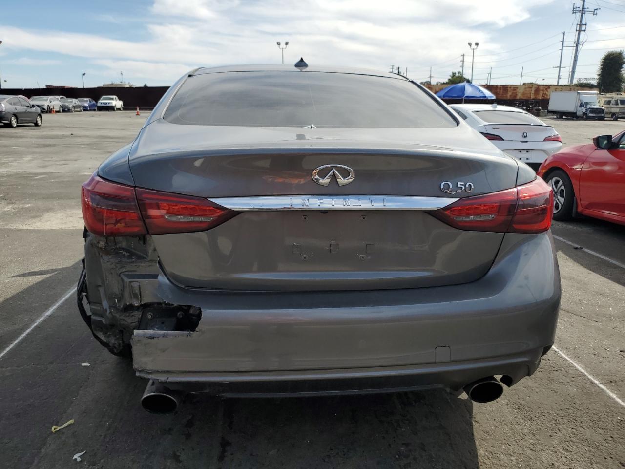2018 Infiniti Q50 VIN JN1EV7AP5JM356680 Copart auction photo, vandalism damage thumbnail 6
