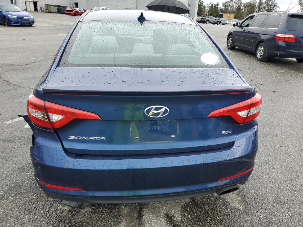 2015 Hyundai Sonata VIN 5NPE24AAXFH174054 Copart auction photo, rear end / undercarriage damage thumbnail 6