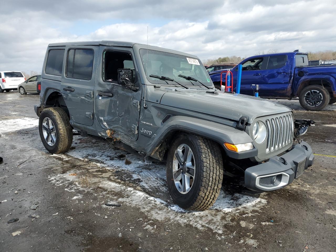 2019 Jeep Wrangler VIN 1C4HJXEG8KW665341 Copart auction photo, all over damage thumbnail 4
