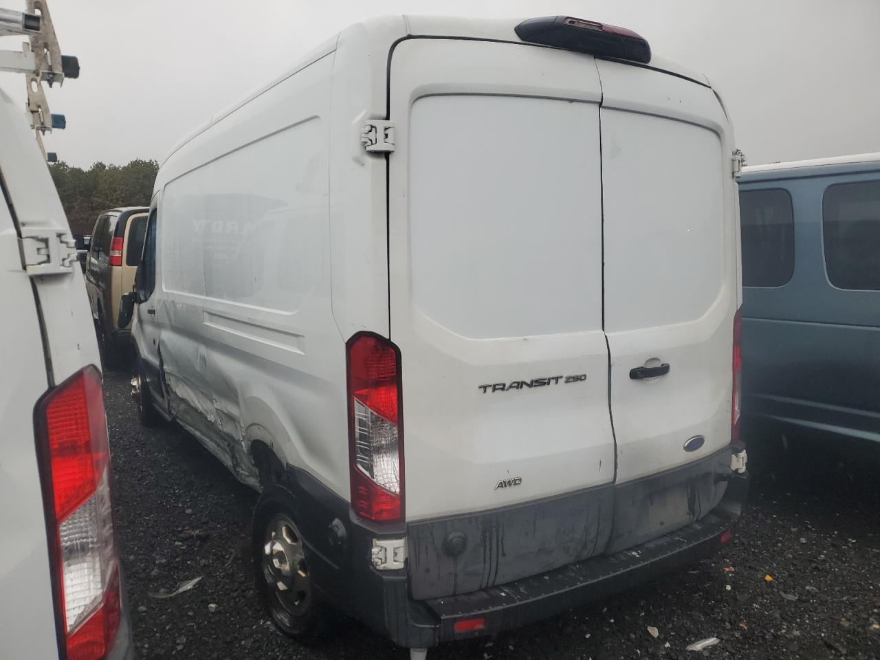 2020 Ford Transit VIN 1FTBR2C84LKA58374 Copart auction photo, side / rear end damage thumbnail 2