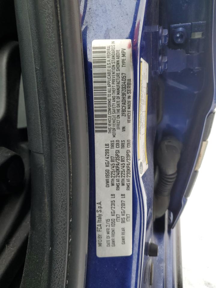 2015 Fiat 500 VIN ZFBCFADH9FZ034057 Copart auction photo, rear end damage thumbnail 12