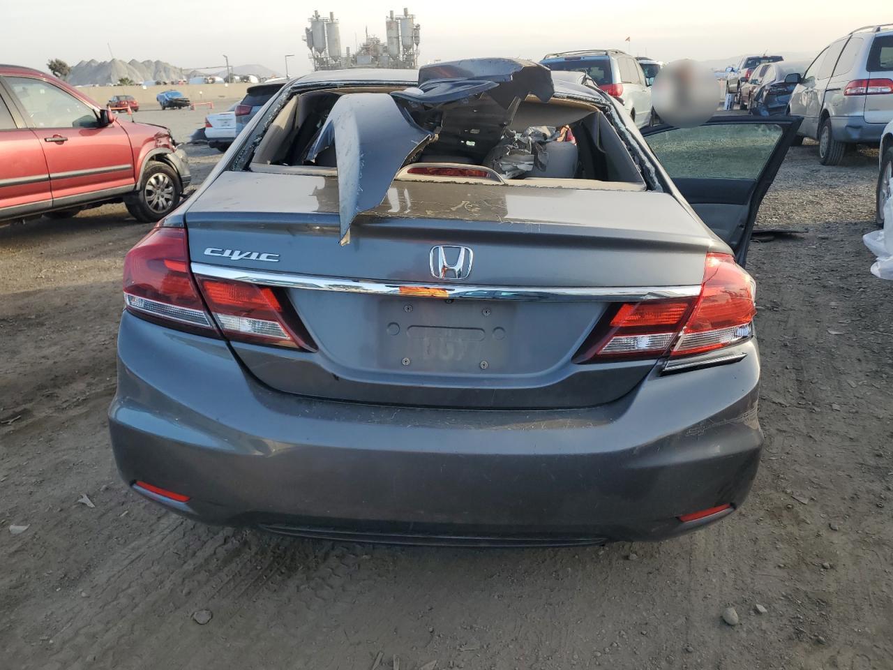 2013 Honda Civic VIN 19XFB2F50DE243890 Copart auction photo, all over damage thumbnail 6