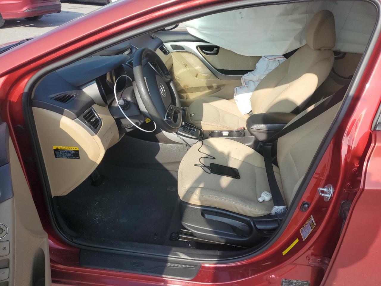 2013 Hyundai Elantra VIN 5NPDH4AE9DH244167 Copart auction photo, side damage thumbnail 7