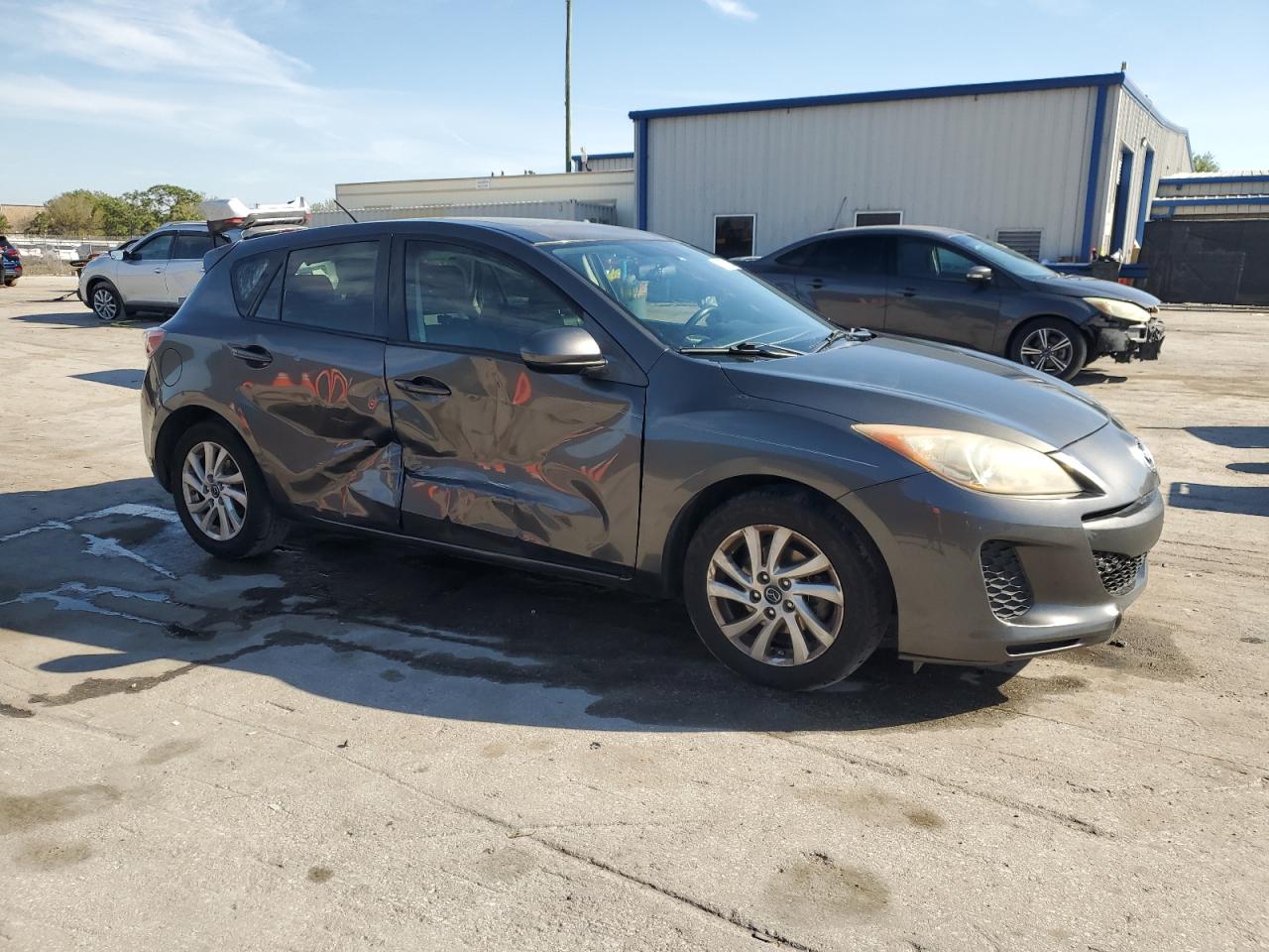 2013 Mazda 3 VIN JM1BL1M74D1734203 Copart auction photo, side damage thumbnail 4
