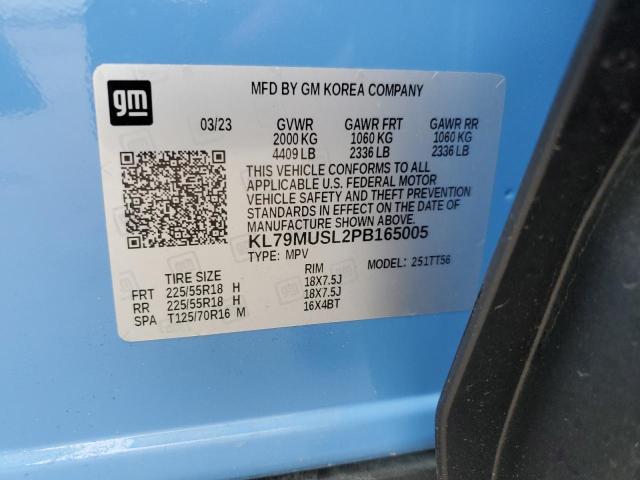 2023 Chevrolet TrailBlazer VIN KL79MUSL2PB165005 Copart auction photo, front end / minor dent/scratches damage thumbnail 13