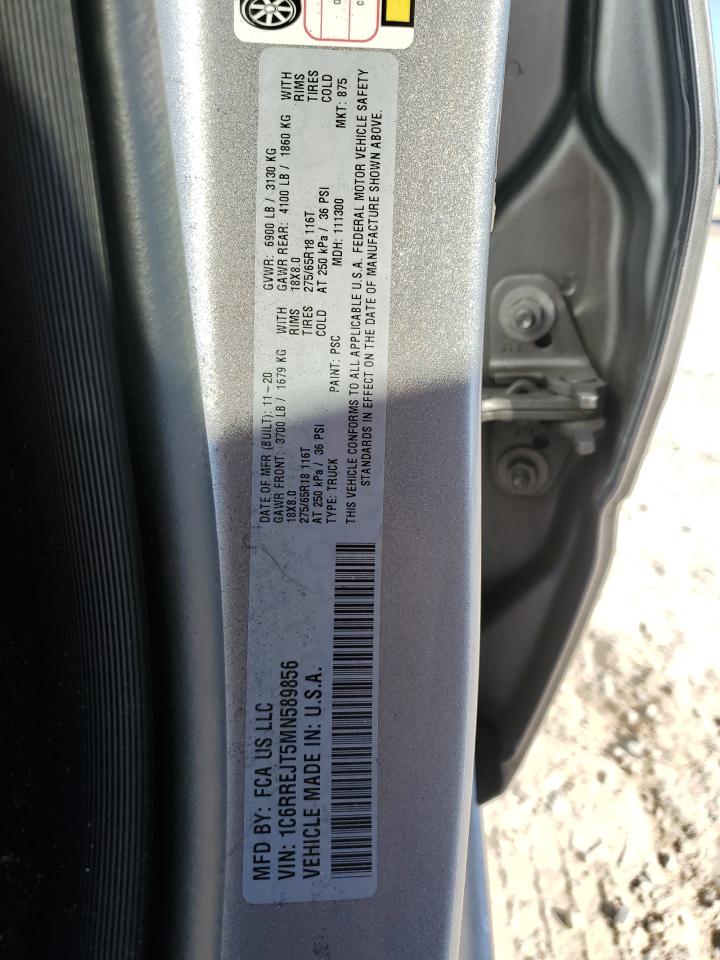 2021 RAM 1500 VIN 1C6RREJT5MN589856 Copart auction photo, all over / minor dent/scratches damage thumbnail 12