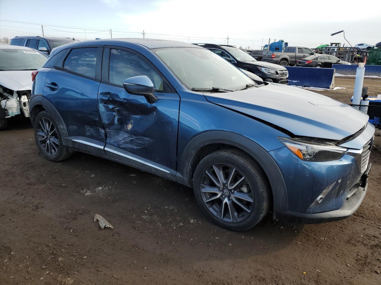 2018 Mazda CX-3 VIN JM1DKFD75J0321653 Copart auction photo, side damage thumbnail 4