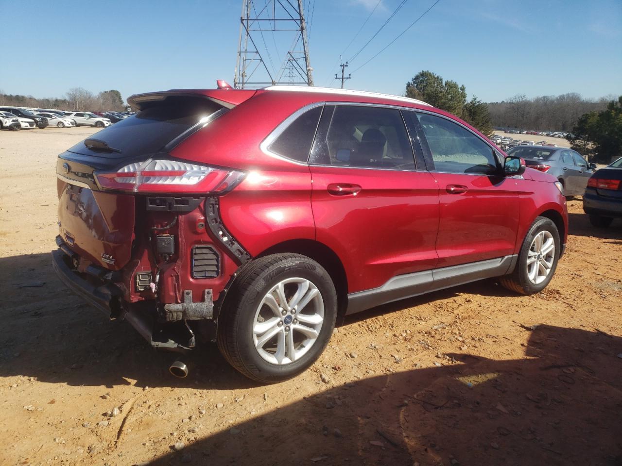 2019 Ford Edge VIN 2FMPK4J92KBB60956 Copart auction photo, rear end damage thumbnail 3