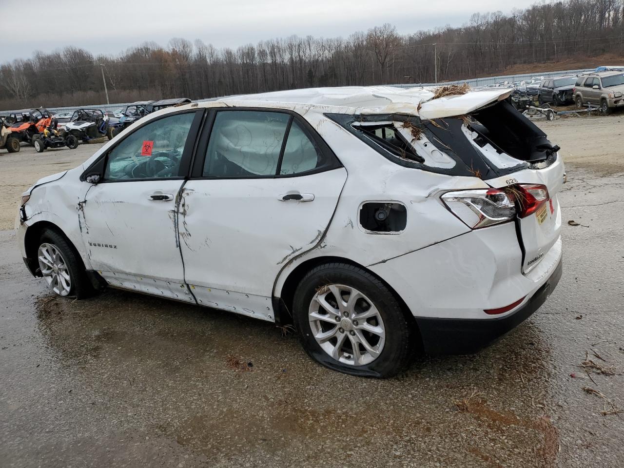 2020 Chevrolet Equinox VIN 3GNAXHEV7LS683628 Copart auction photo, rollover damage thumbnail 2