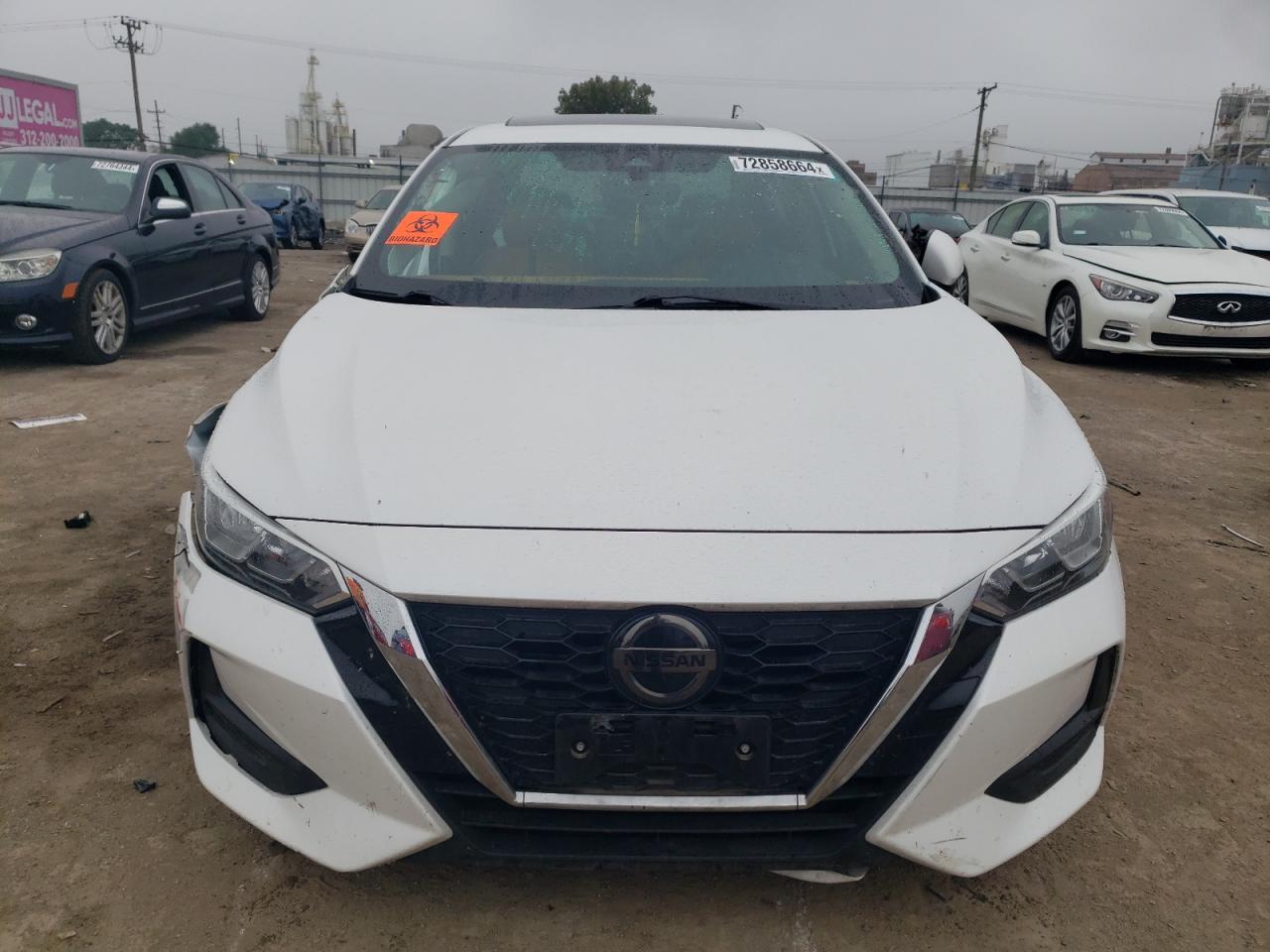 2021 Nissan Sentra VIN 3N1AB8CV8MY276879 Copart auction photo, side / front end damage thumbnail 5