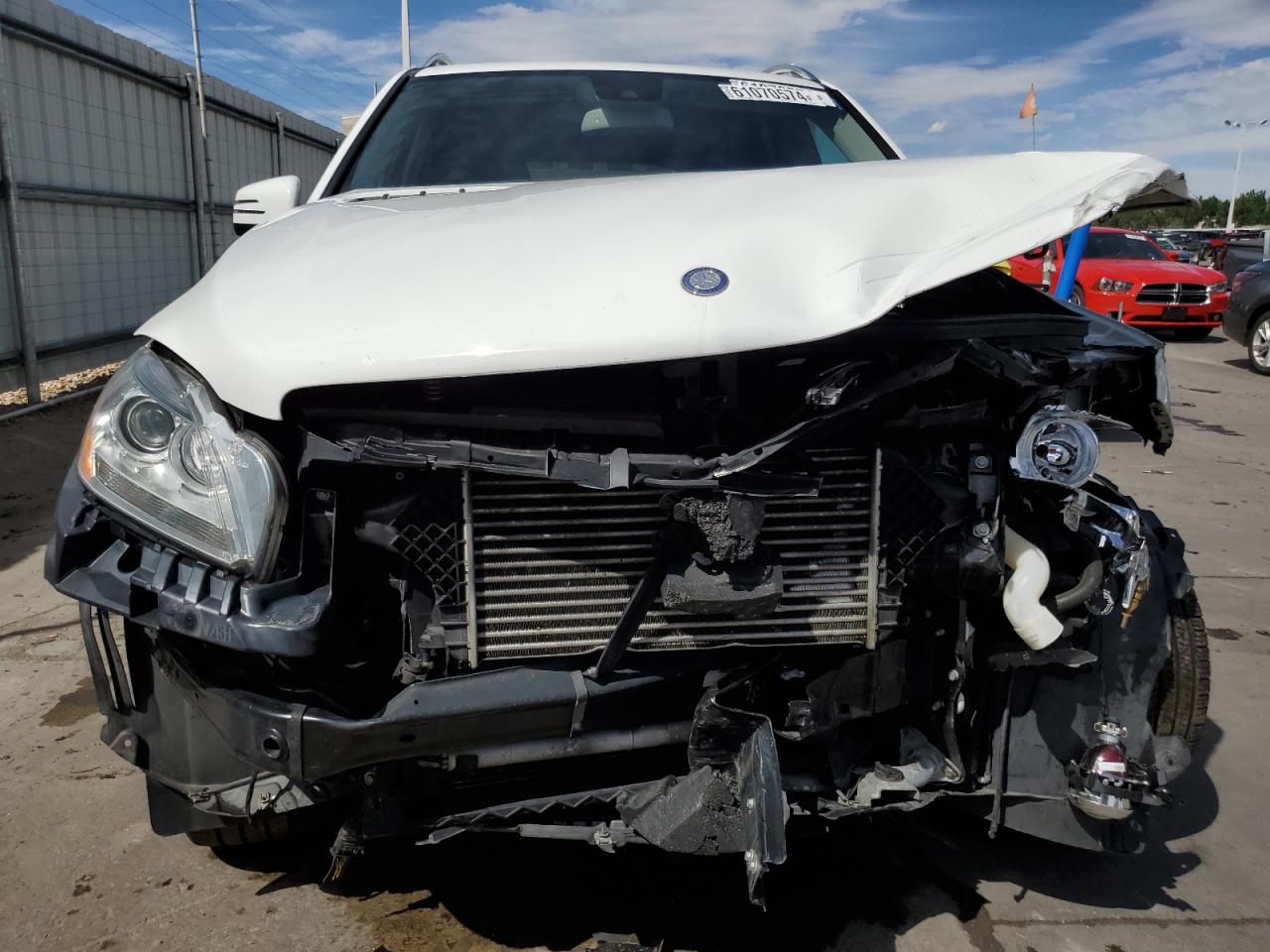 2014 Mercedes-Benz M-klasse VIN 4JGDA2EB3EA345430 Copart auction photo, front end / side damage thumbnail 5