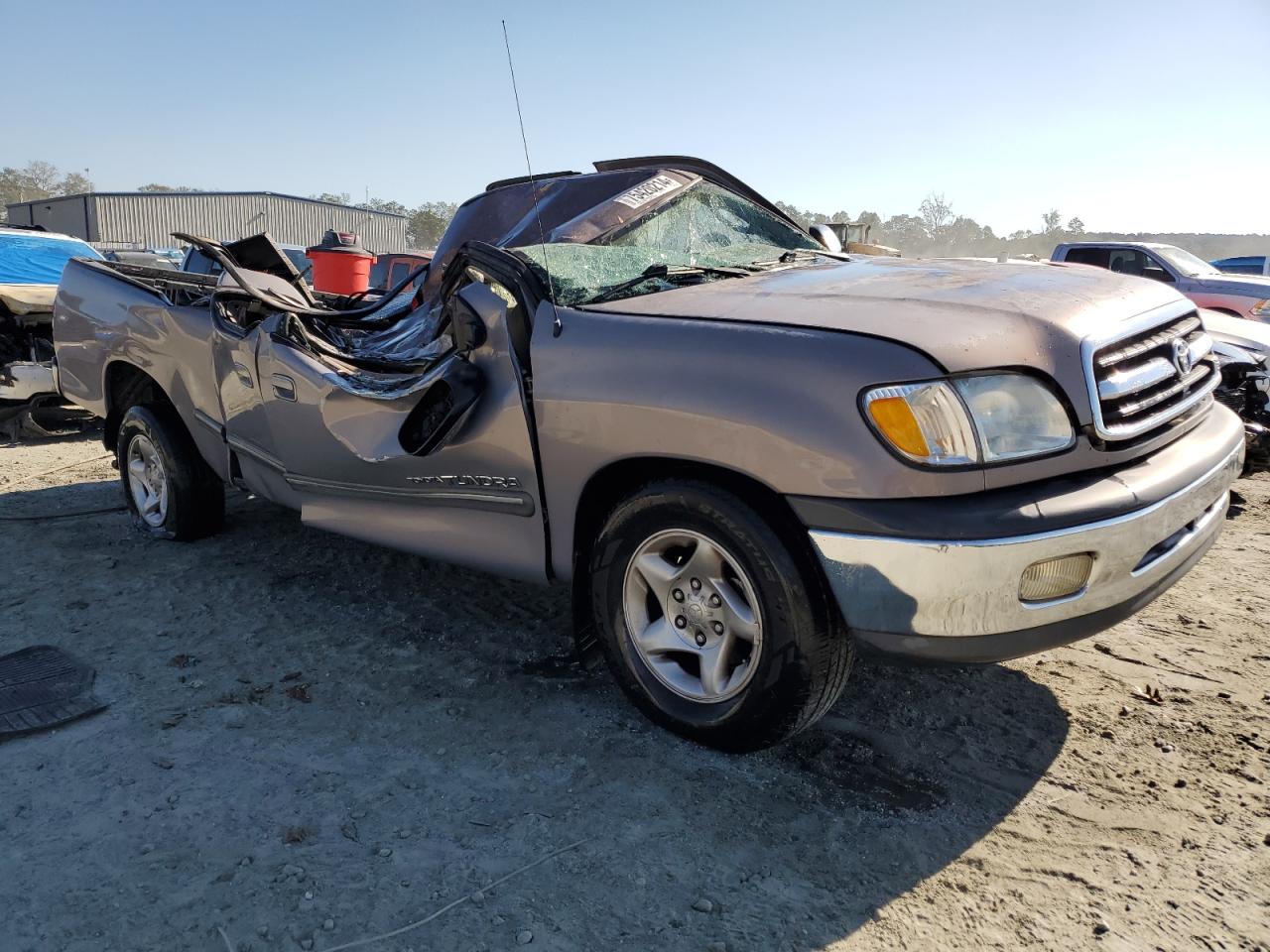 2001 Toyota Tundra VIN 5TBRT34101S135585 Copart auction photo, top/roof damage thumbnail 4