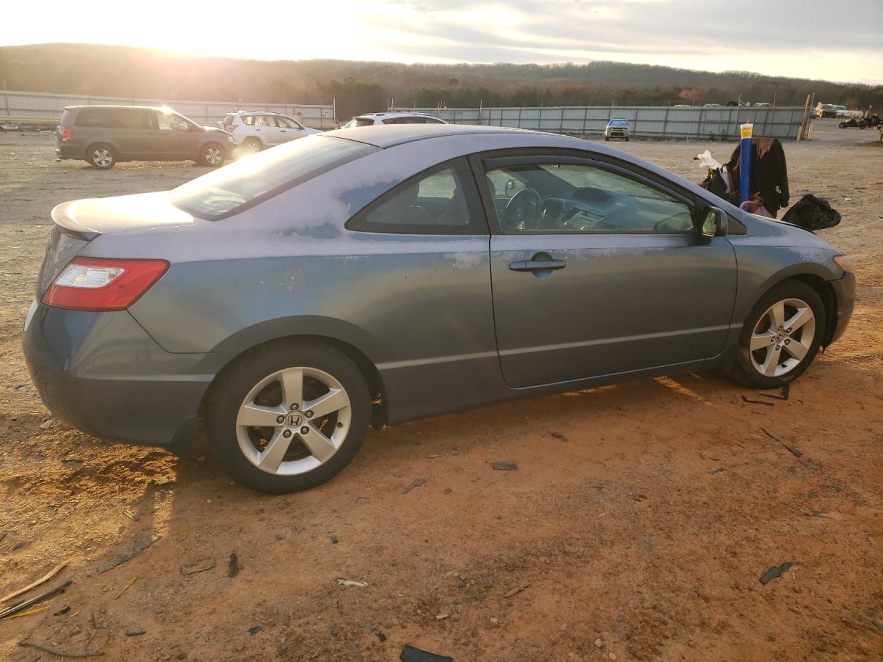 2007 Honda Civic VIN 2HGFG12887H561472 Copart auction photo, front end / side damage thumbnail 3