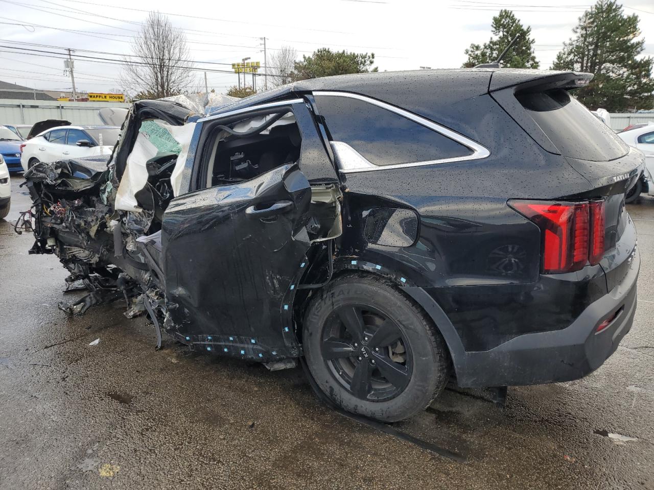 2021 KIA Sorento VIN 5XYRG4LC2MG049863 Copart auction photo, all over damage thumbnail 2