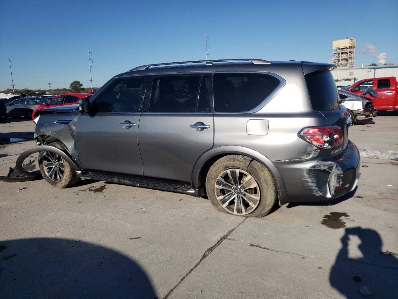 2018 Nissan Armada VIN JN8AY2NC2J9557232 Copart auction photo, front end / rear end damage thumbnail 2