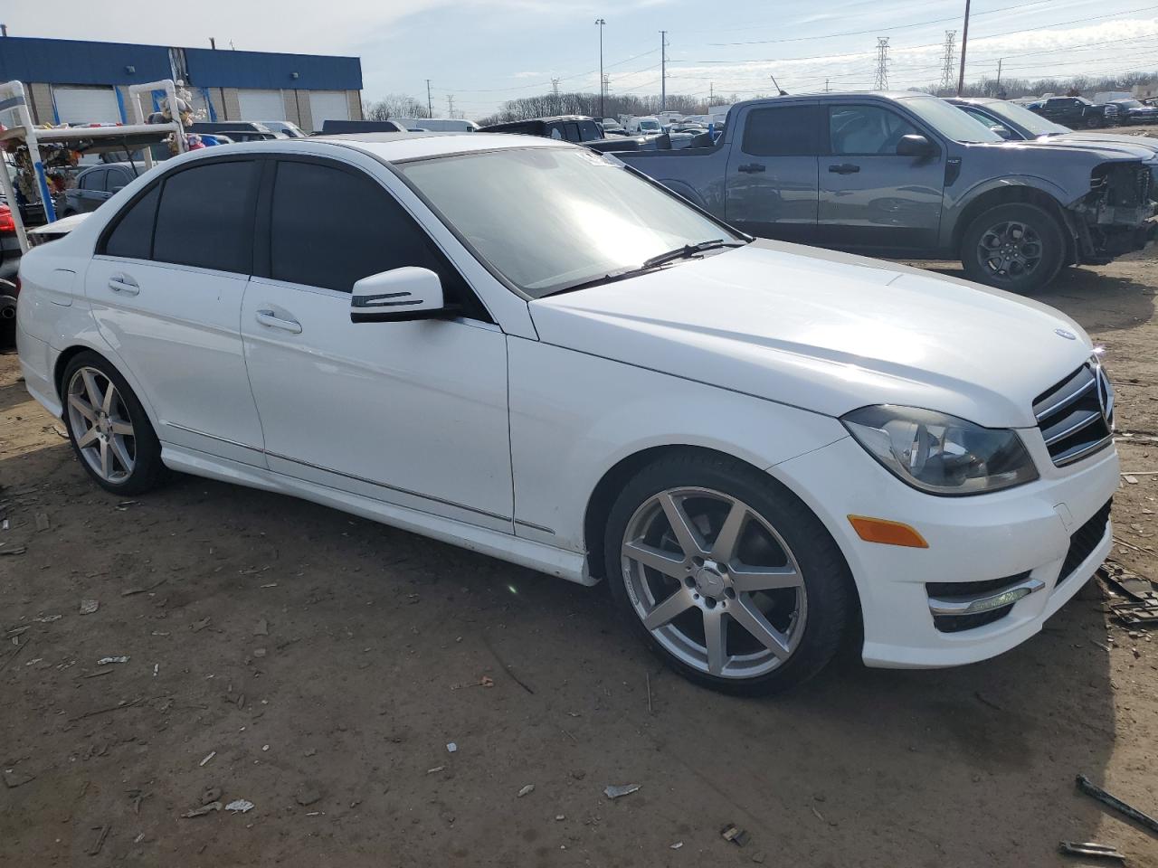 2014 Mercedes-Benz C-klasse VIN WDDGF4HB0EA954197 Copart auction photo, rear end damage thumbnail 4