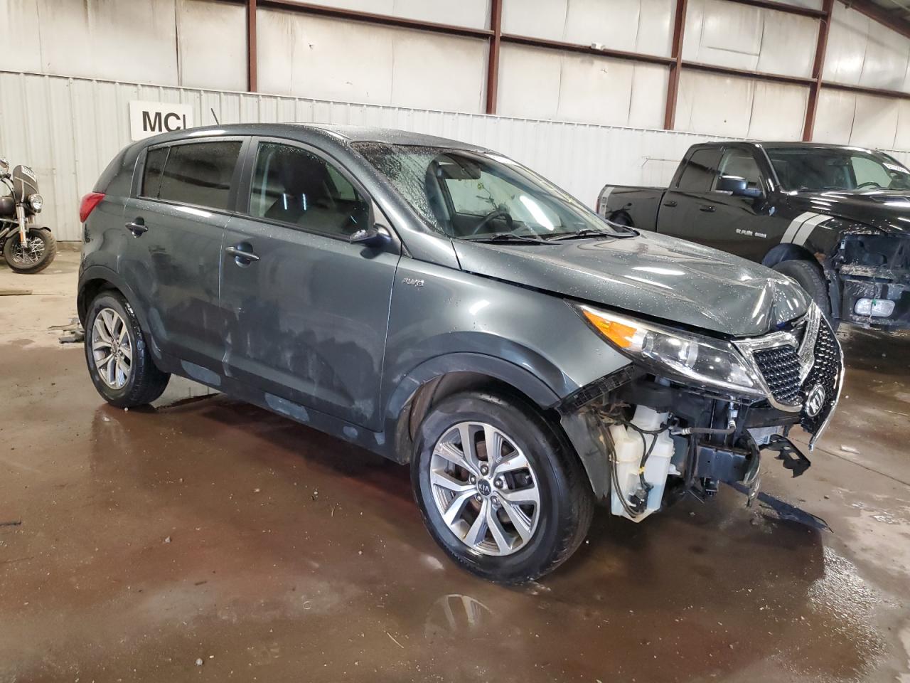 2015 KIA Sportage VIN KNDPBCAC9F7693332 Copart auction photo, front end / mechanical damage thumbnail 4
