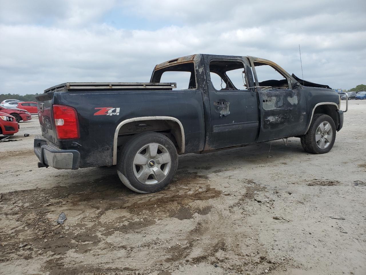 2009 Chevrolet Silverado VIN 3GCEK33M29G165587 Copart auction photo, burn damage thumbnail 3