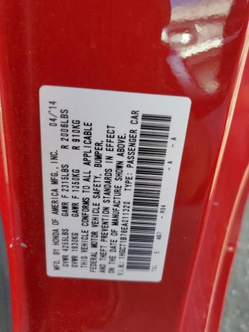 2014 Honda Accord VIN 1HGCT1B76EA011320 Copart auction photo, front end damage thumbnail 12