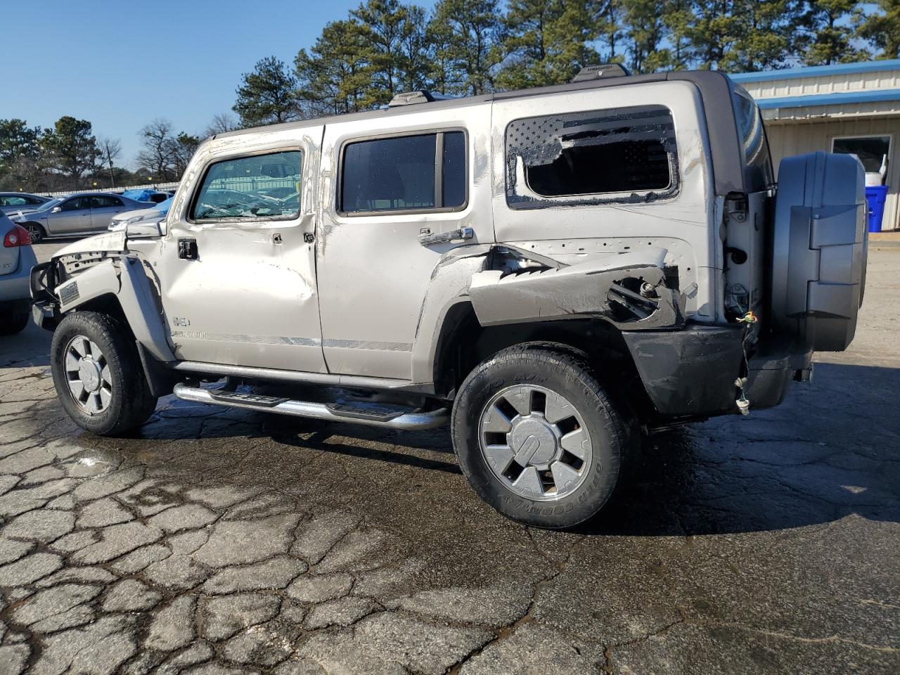2007 Hummer H3 VIN 5GTDN13E878107205 Copart auction photo, all over / side damage thumbnail 2