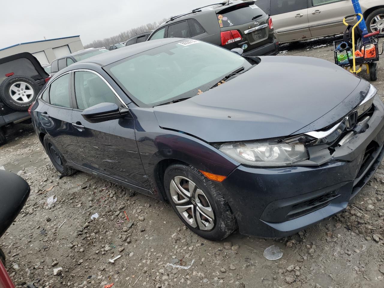 2016 Honda Civic VIN 19XFC2F50GE078876 Copart auction photo, front end damage thumbnail 4
