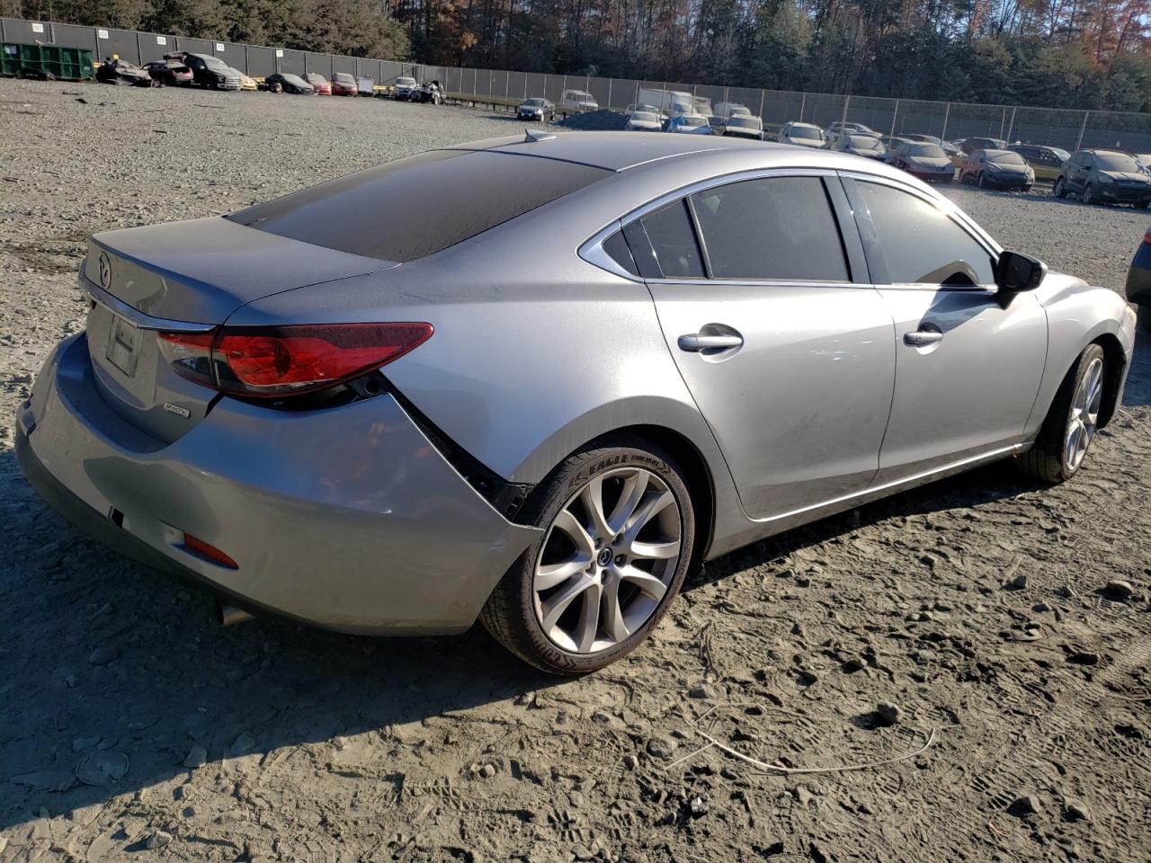 2015 Mazda 6 VIN JM1GJ1V53F1198601 Copart auction photo, rear end / side damage thumbnail 3