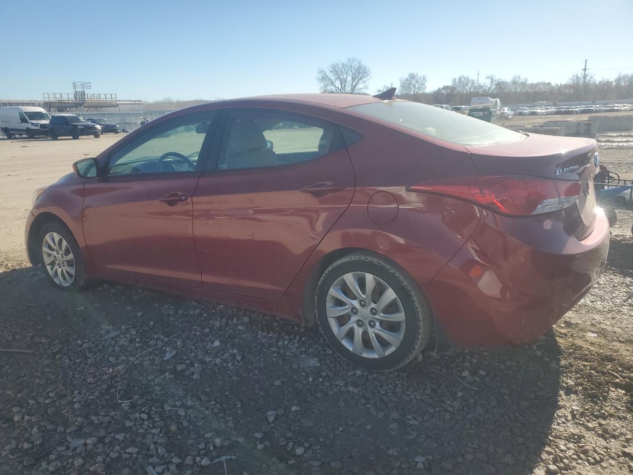 2013 Hyundai Elantra VIN KMHDH4AEXDU535858 Copart auction photo, front end damage thumbnail 2