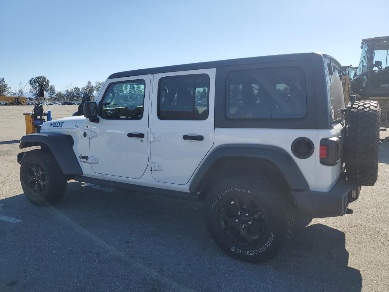 2021 Jeep Wrangler VIN 1C4HJXDG4MW636293 Copart auction photo, front end / side damage thumbnail 2