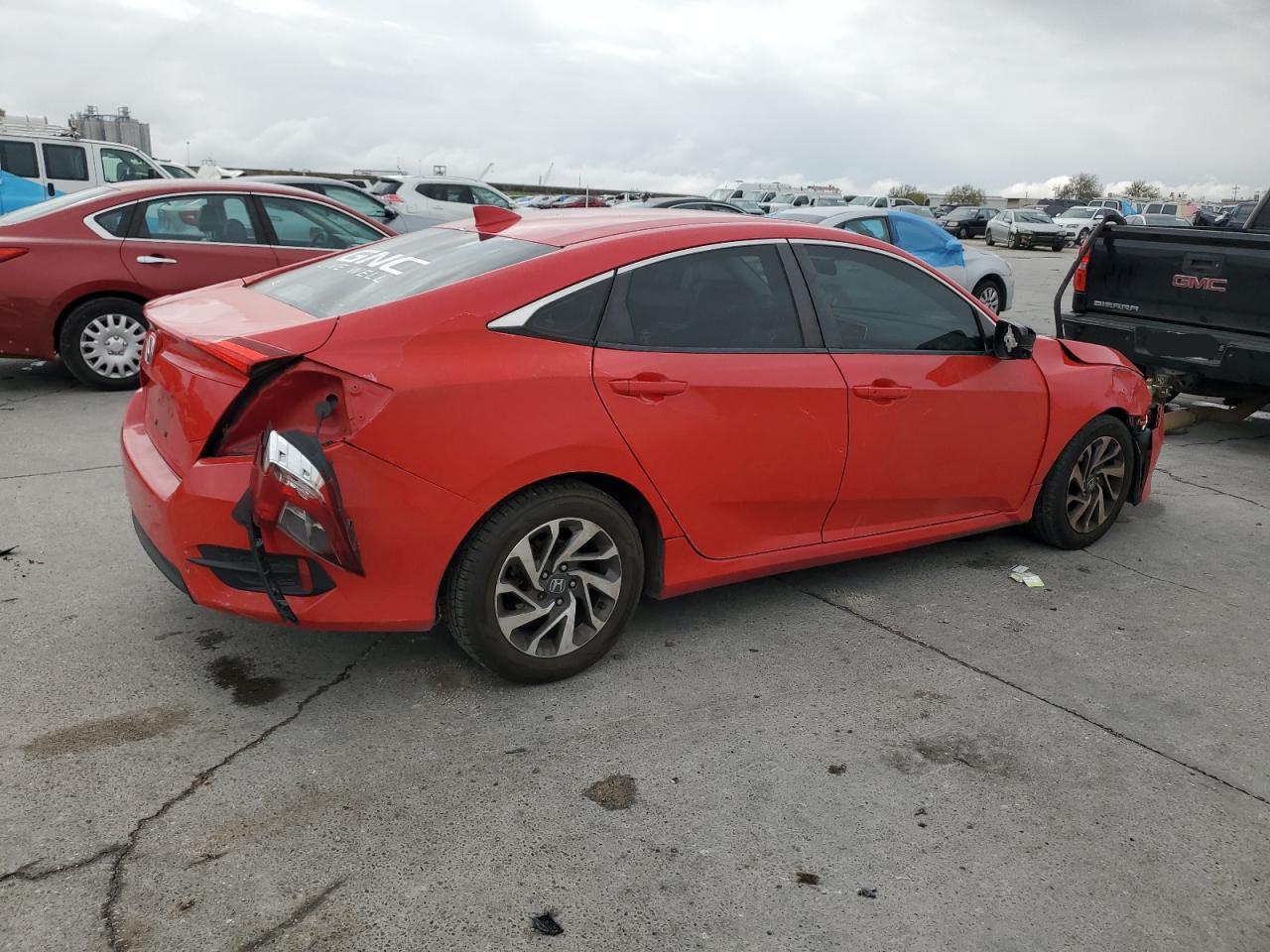 2017 Honda Civic VIN 2HGFC2F71HH503093 Copart auction photo, front end / rear end damage thumbnail 3