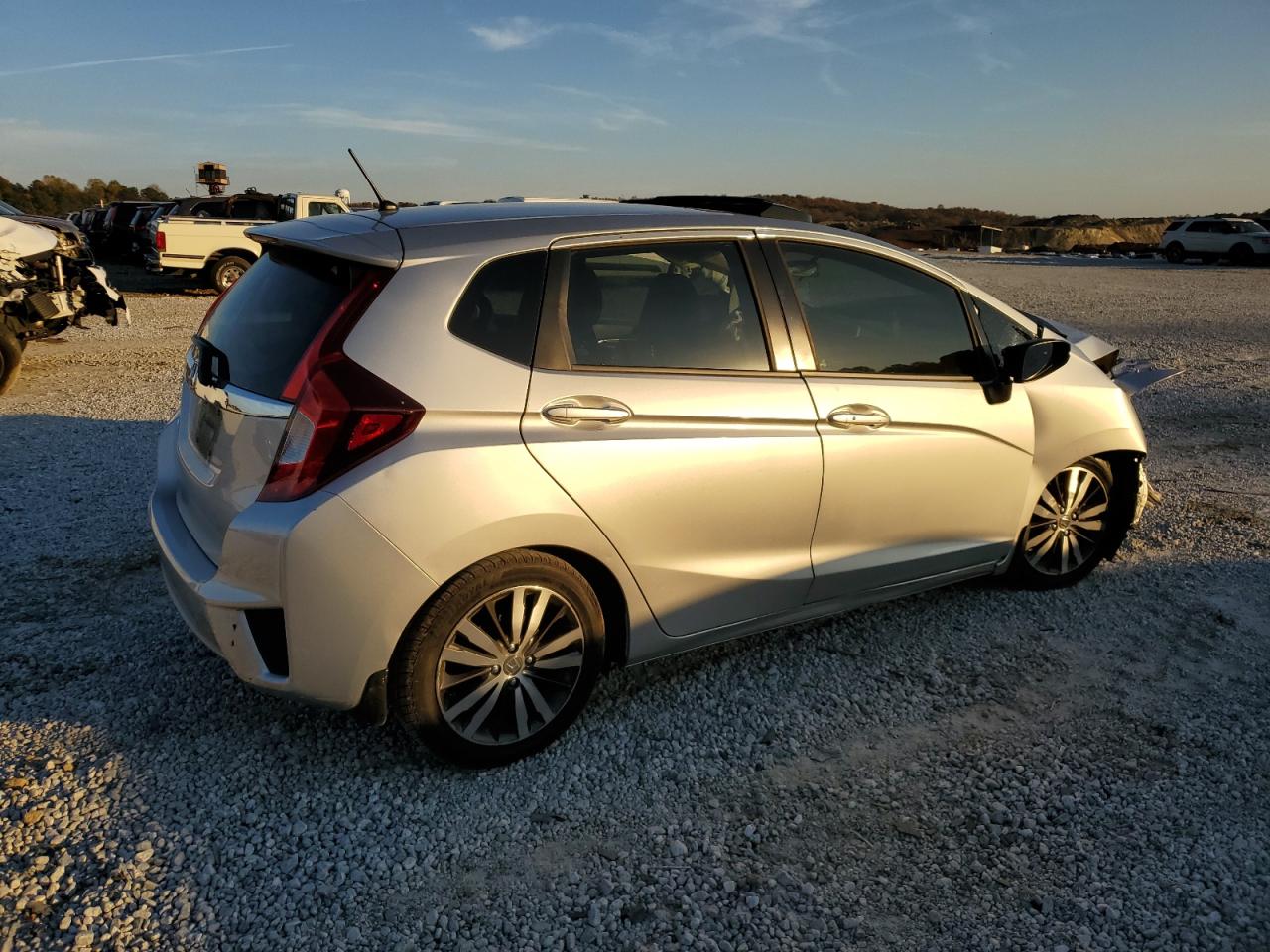 2015 Honda Fit VIN 3HGGK5H89FM742985 Copart auction photo, front end / side damage thumbnail 3